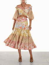 Load image into Gallery viewer, Postcard Pleated Fan Bodice and Pleated Long Skirt Set
