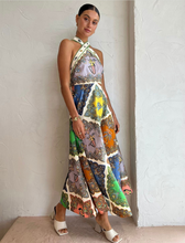 Load image into Gallery viewer, Trippy Troppo Halter Midi Dress
