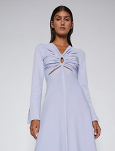 Load image into Gallery viewer, Lilac Crepe Knit Keyhole Dress
