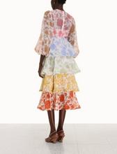 Load image into Gallery viewer, Postcard Flounce Midi Dress
