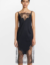 Load image into Gallery viewer, Chantilly Mesh Black Slip Dress
