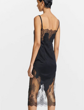 Load image into Gallery viewer, Chantilly Mesh Black Slip Dress
